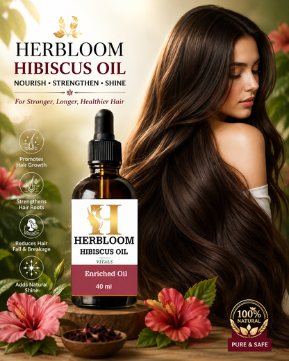 🌺 HERBLOOM Hibiscus Oil – For Stronger, Longer, Healthier Hair