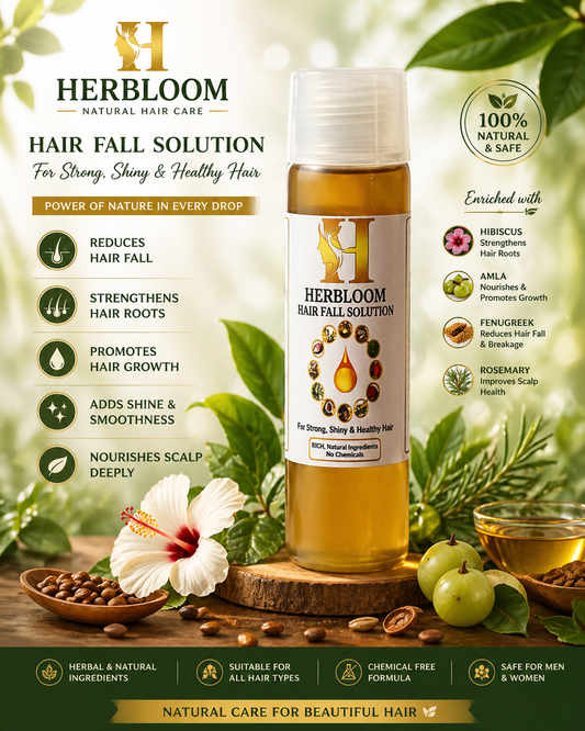 🌿 Herbloom Hair fall Solution Oil – 100ml