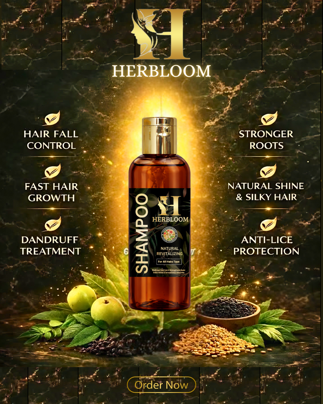 HERBLOOM NATURAL REVITALIZING SHAMPOO 250ml