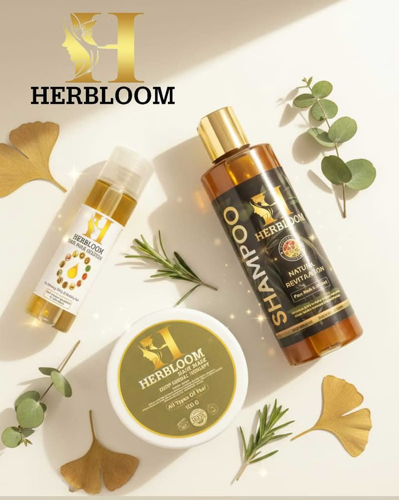 🌿 HERBLOOM Complete Hair Care Pack